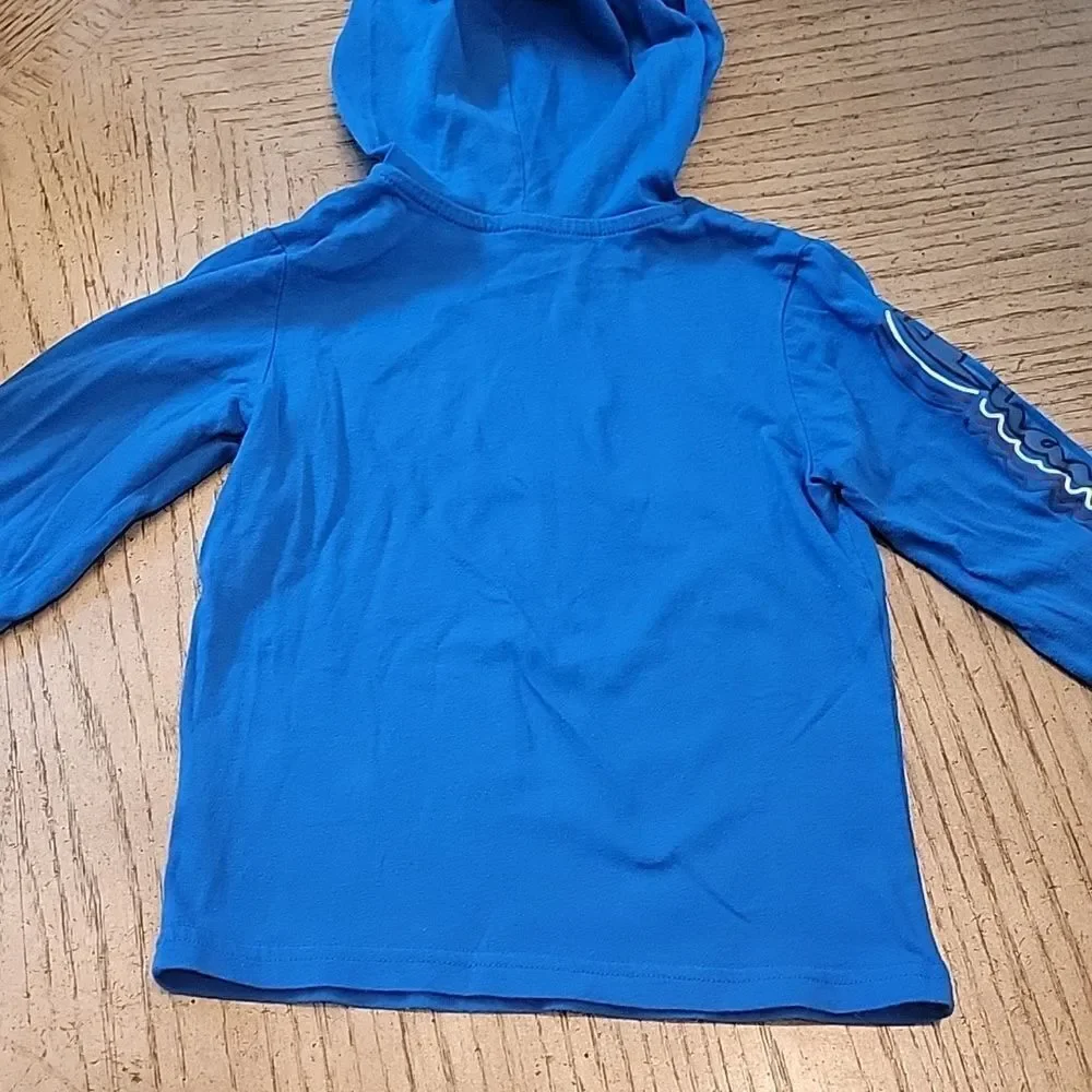 Blue Champion long sleeve hooded t shirt size 6